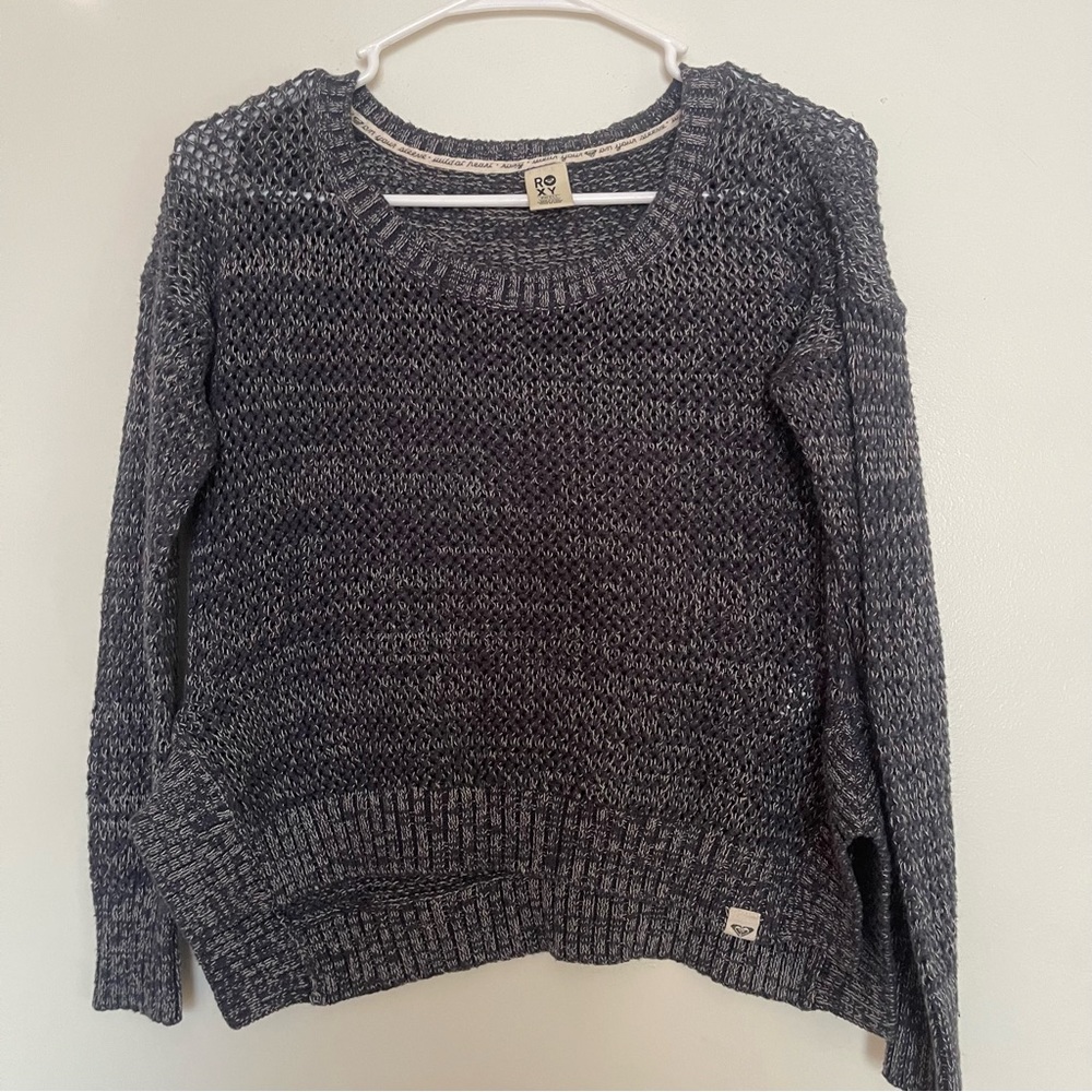 Roxy Knitted Pullover Cropped Sweater Small High … - image 1